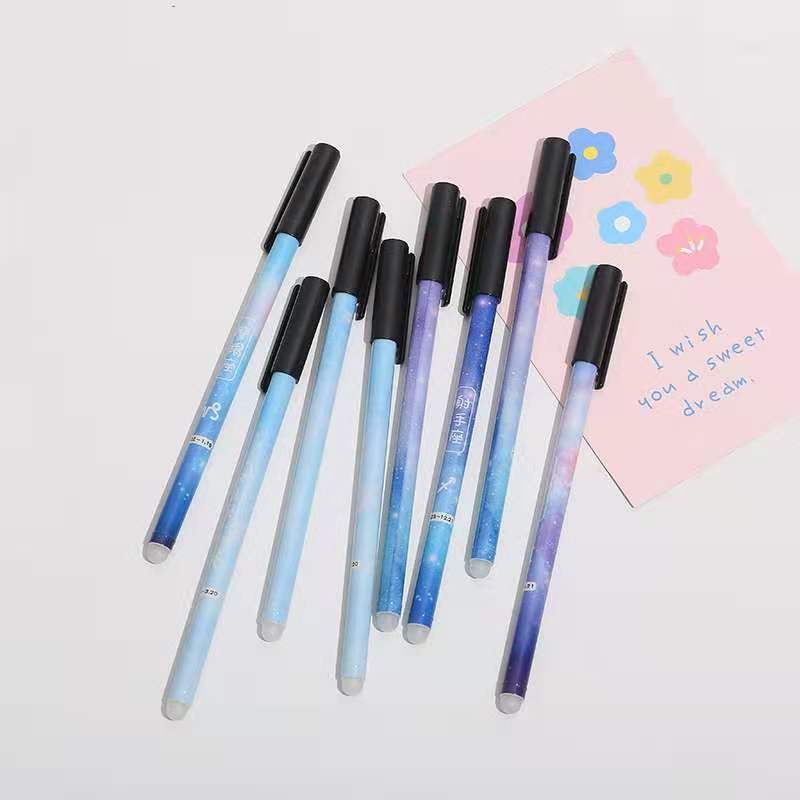 12pcs Erasable Pen Twelve Zodiac Signs Easy to Wipe Elementary School Student Pen Hot Erasable Neutral Pen 0.5mm Office Stationery Supplies