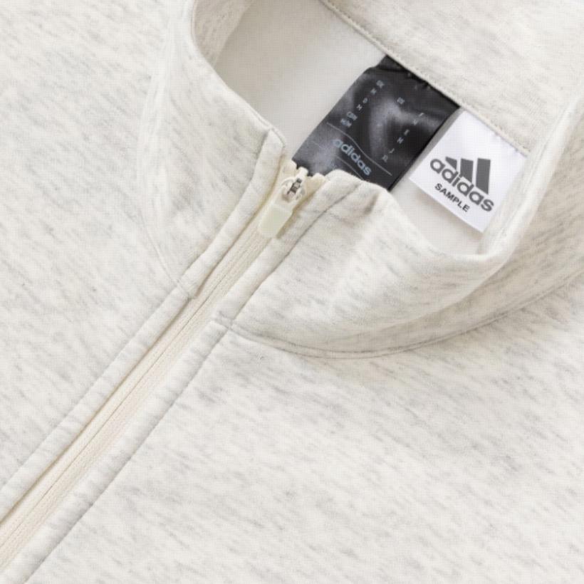 Adidas 2024 Collection Chapter 02 Alphabet Logo Half-Zip Stand Collar Sweatshirt Unisex Tops Milk-White IW1625