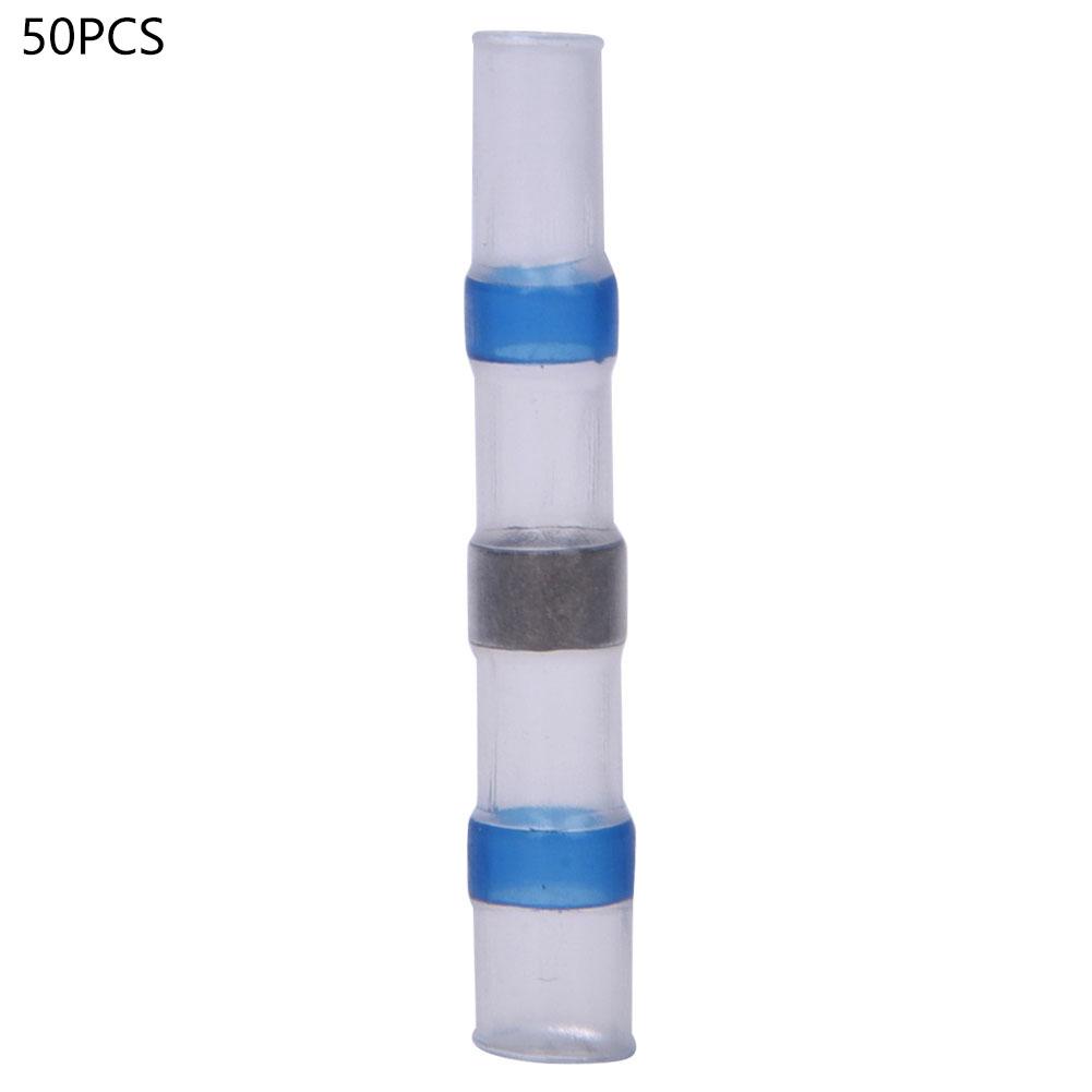 

50Pcs Heat Shrink Butt Connector Terminal Waterproof White Solder Sleeve Electrical Supplies