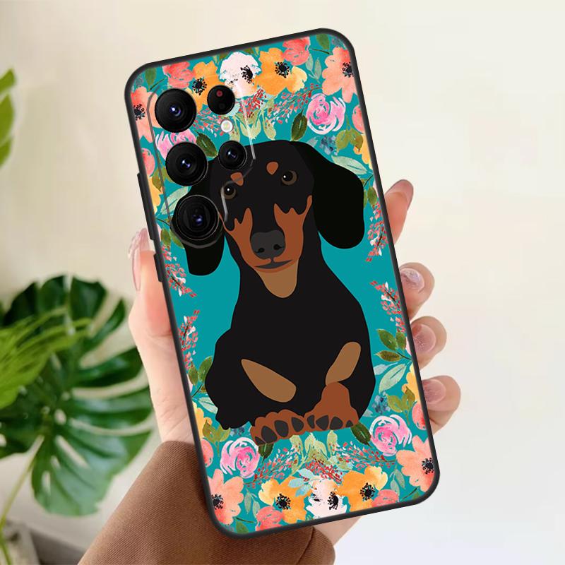 Dachshund Dog Animal Soft Case For Samsung Galaxy S25 S21 S22 S23 S24 Ultra S9 S10 Plus S20 FE S24 FE Phone Cover