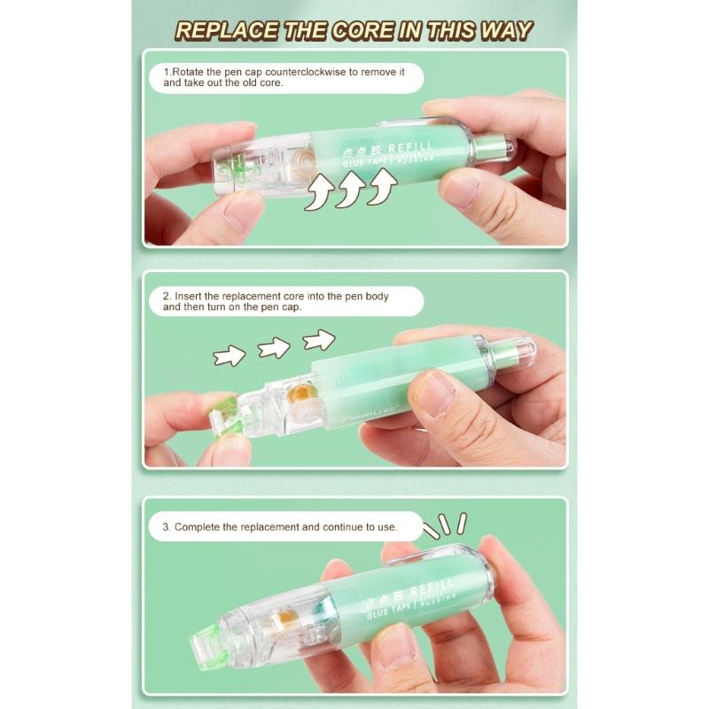 Repositionable Clicks Type Correction Tape With Tearable Dots For Clean Document Editing And School Projects Reusable
