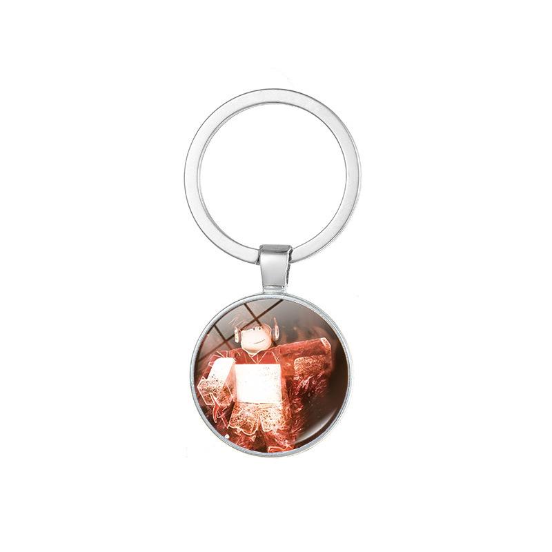 Roblox Game Character Key Ring Glass Dome Key Ring Gamer Accessory For Game Fans Kids Adults Collectible Holiday Gift Premium Quality
