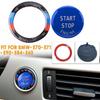 Engine Start Stop Push Button Replace Cover Blue Fits BMW 3 5 Series E90 E60 X5