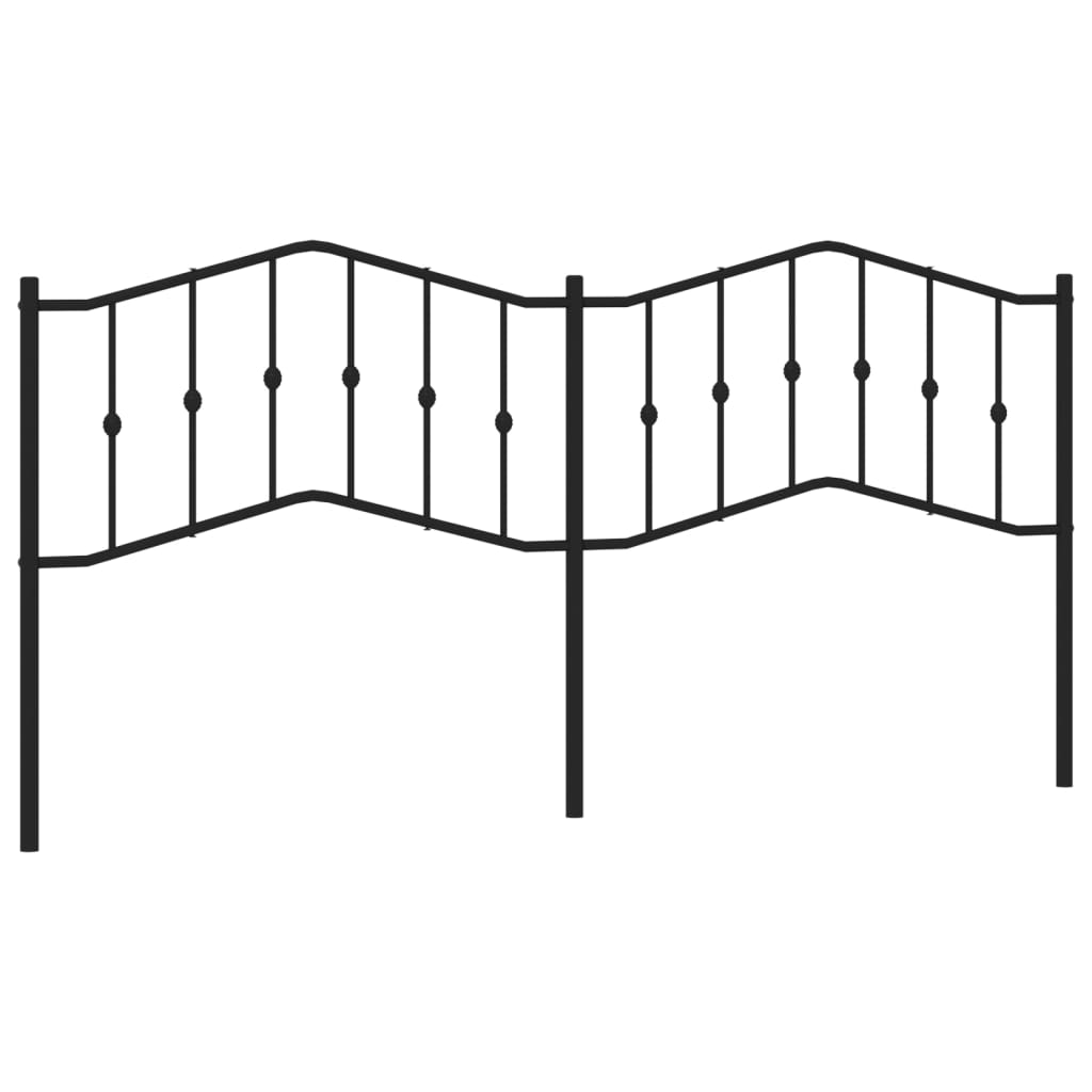 Replacement Headboard Metal Black 200 Cm