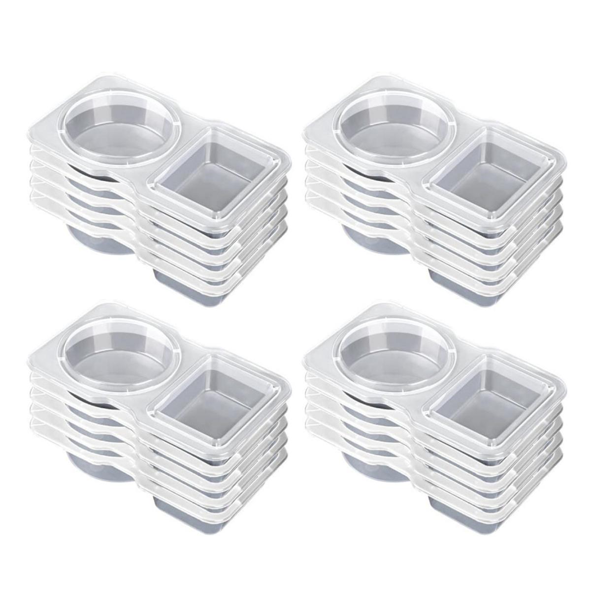 

Контейнер Yousheng с двумя отделениями, коробка для соуса, многоразовая коробка для приправ, контейнеры для соуса с крышкой для проб заправки для салата 20PCS