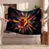 Watford FC Personalized Fleece Blanket With Football Logo, Custom Name Text Soft Warm Home Throw Blanket