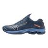 Mizuno Wave Lightning Z7 Comfortable Shock Absorption Non-Slip Durable Breathable Low-Top Training Shoes Unisex Sneakers Navy-Blue V1GA220021