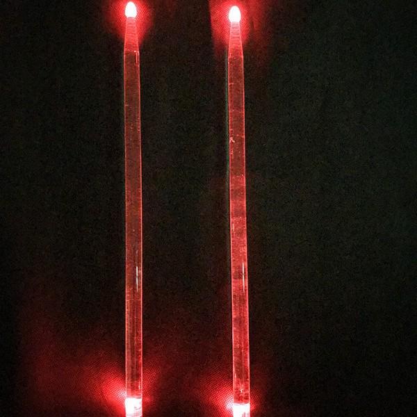 Fluorescent Acrylic Luminous Drumsticks 5A for Jazz and Stage Performance красный