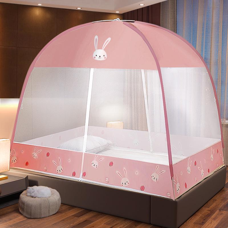Foldable Mosquito Net Canopy for 1.5-1.8m Beds, Free Installation, Bedroom Yurt Tent