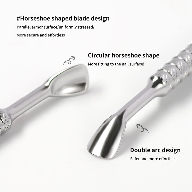 Style Double-Ended Nail Pedicure Stainless Steel Dead Skin Push Remover Cleaner Care Tool
