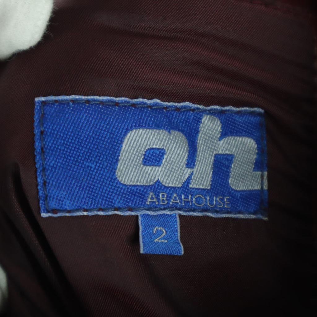 ABAHOUSE Long Sleeve Quilting Leather Jacket 2 Brown Cowhide Men's Used
