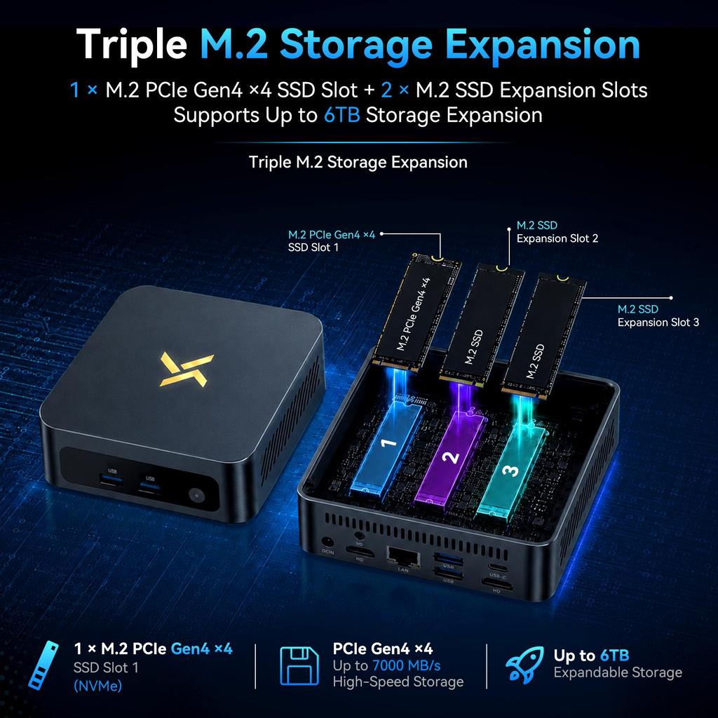 Huidun H100 MINI PC Intel Core 5 210H 13th Gen Intel UHD Graphics 16GB DDR4 SSD 512GB Windows 11 Pro