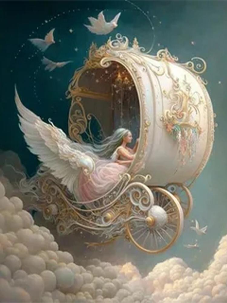 5D DIY Malowanie Diamentowe Wymarzony Kwiat i Trawa Łódź Krajobraz Księżyc Mozaika Krajobraz Haft Krzyżykowy Dekoracja Domu