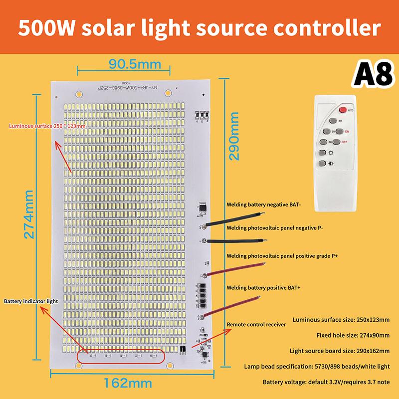10W-600W Led Outdoor Solar Energy 2835 5730 High Brightness Bead Projection Light Integrated Light Source Light Panel