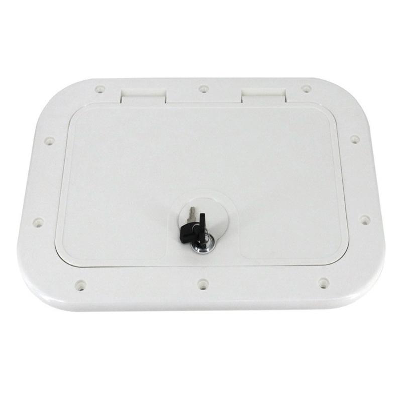 Marine Safety Hatches Deck Plate With Reinforced Hinges Weatherproof Construction And Key Lock For Outdoor Installation