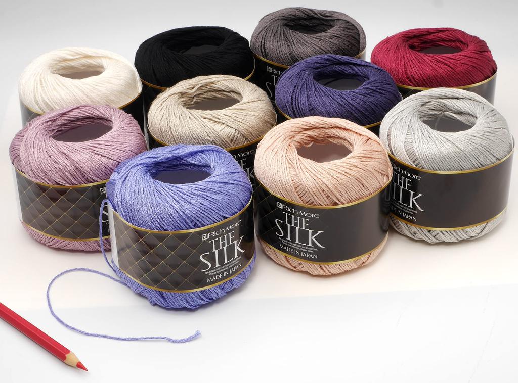 Richmore The Silk Hand Knitting Medium Pale 3096 Yarn, Fine, Col. 104, Orange, 25g, Approx. 95m,