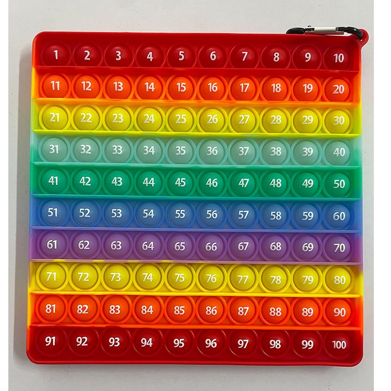 

Літери піньїнь та цифри Pop It - 24 см Таблиця множення Розвиваюча іграшка