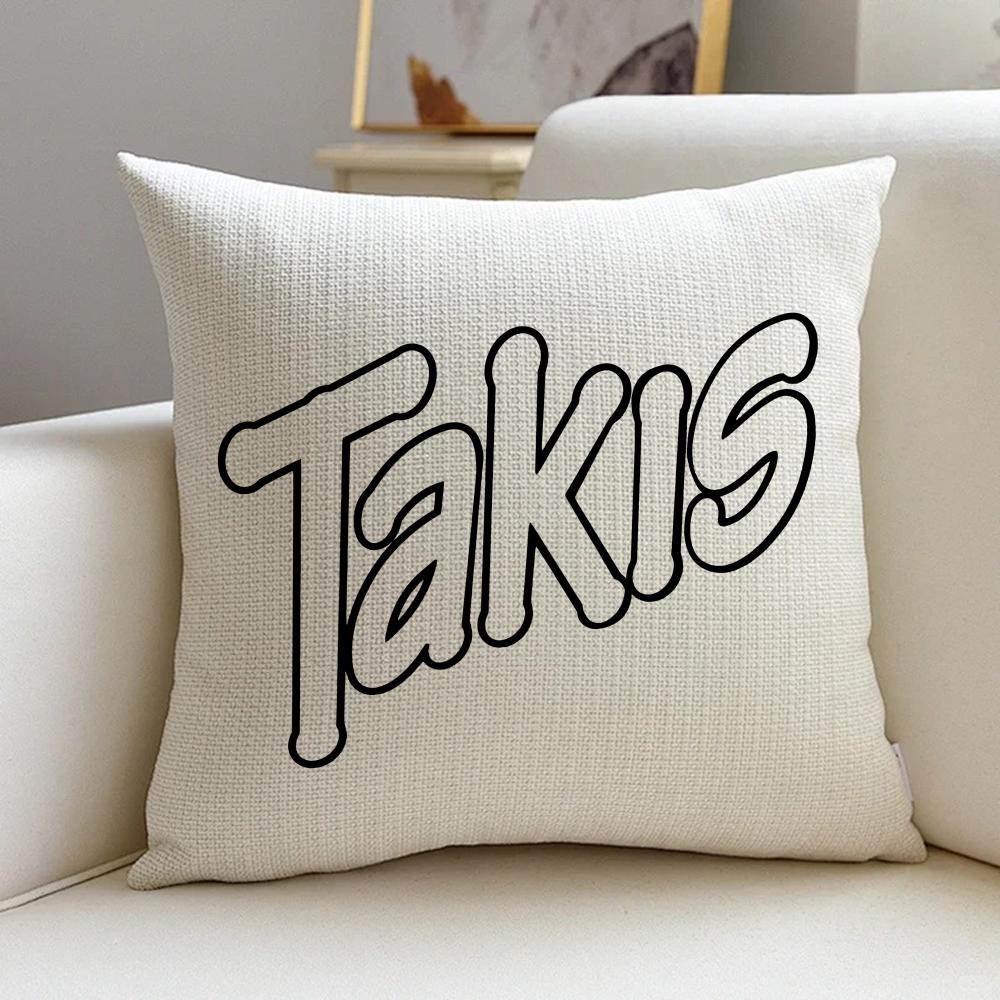Housse de coussin Motifs Chips Takis Chilii 1P, Ensemble de taies d'oreiller en lin naturel, Décoration tout-en-un pour canapé, chambre à coucher et chaise