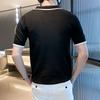 2024 Summer Fashion Knitted Non Ironing Polo Shirt Short Sleeved Luxury Business Combination Color Contrast Versatile T-shirt