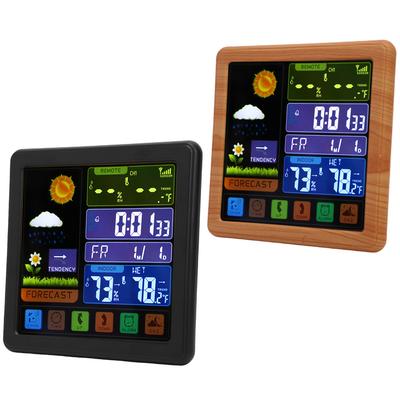 Cordless Weather Station Color Touchscreen Weather Clock Thermometer Hygrometer with Remote Sensor Temperature Humidity Meter