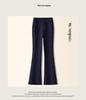 Women's Black High-Waisted Micro-Flare Bell-Bottom Pants – Slimming, Petite Friendly, Perfect for Spring and Autumn