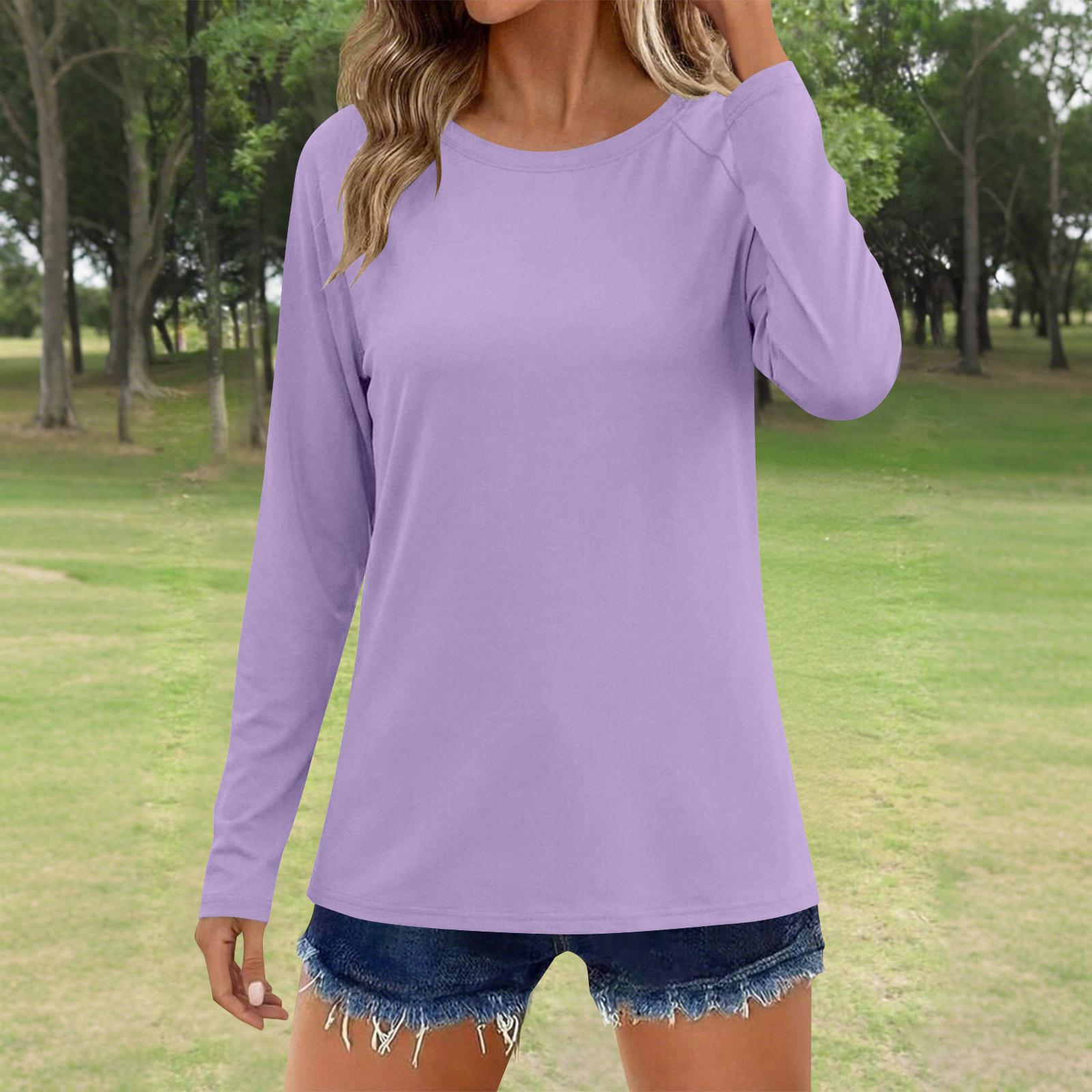 Women s Fashionable Casual Oversized Raglan Sleeve  Colour  Neck Pullover T-Shirt S фиолетовый
