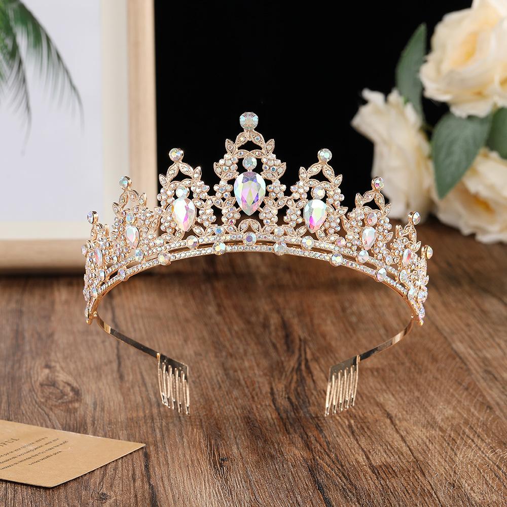 Bride's Crown Headband Alloy Rhinestone  Wedding Crown  Birthday Hair Accessory  Style Headband Accessory