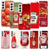 Lamb Heinz Tomato Ketchup Phone Case For Samsung Galaxy S26 Ultra S23 S24 S25 Edge S20 FE S21 S22 Plus Soft Print Shell Cover Fu