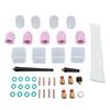 38Pcs TIG Gas Lens Kit Glass Cup Back Cup O Ring Gasket Plasma Cutter Torch Consumables for WP9 20