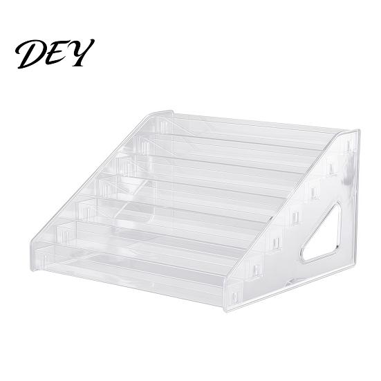 Nail Polish Organizer 5/7 Tier Acrylic Display Stand with Fences, Perfume Organizer, Removable Bracket for Home Makeup Multifunctional Clear