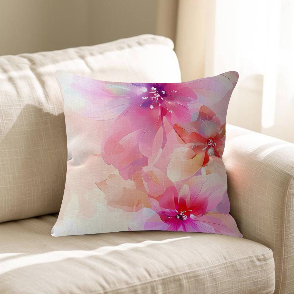Splashing Ink Flower Pillow Anime Pillow Sofa Bed Head Pillow Cover Cushion Cover 45x45 Cm Fashion