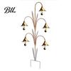 Durable Iron Flower Wind Chime Bluebell Metal Stake, Garden with Ground Hanging Decor for Patio Rustic Bell, Outdoor Yard Lawn Art Crisp Sound Chimes