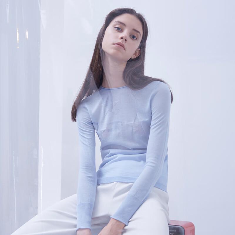 Women's Long-Sleeve Cashmere Blend Base Layer Sweater