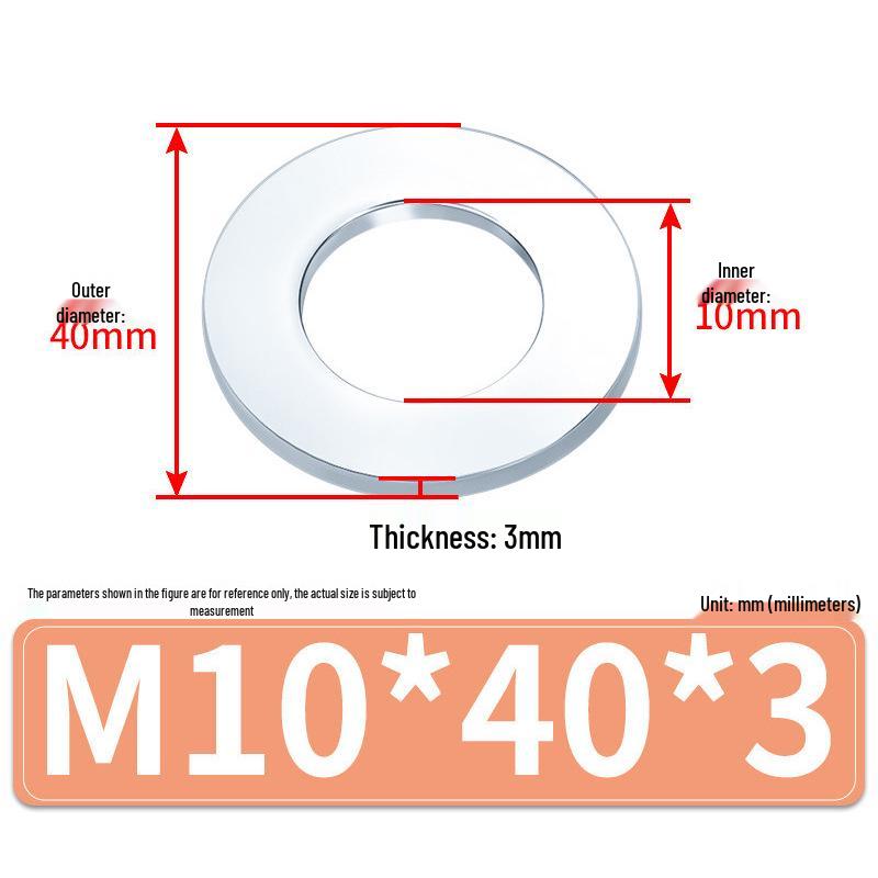 Extra Large Galvanized Metal Flat Washers - Sizes M1.6 to M14