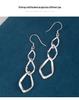 Elegant Water Drop Tassel Earrings, 925 Sterling Silver, Slimming Hollow Design for Women