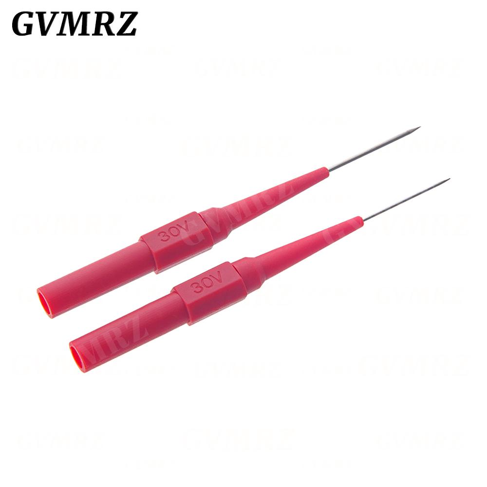 5 Stück 0,7 mm/1,0 mm Isolationsdurchstech-Nadel Nicht-zerstörende Multimeter-Testspitzen 30V Messgerät für Bananenstecker