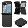 For Samsung Galaxy Z Flip7 FE 5G/Z Flip6 5G/Z Flip5 5G Case PU Leather Hard PC Phone Cover Calf Texture