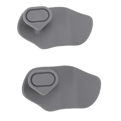 2PCS Silicone Gym Grips Non Slip Ergonomic Workout Grip for Weight Lifting Fitness Training Grey