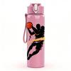 1PC Basketball Player Silhouette 750ml Color Plastic Sports Water Bottle Leakproof Flip Straw Lid Suitable for Sports Office Home Use