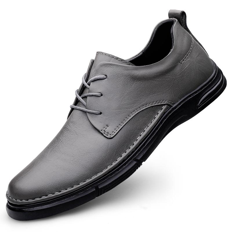 

Модные мужские туфли-лоферы без застежек в классическом британском стиле, повседневные туфли, классические фирменные кожаные туфли-лодочки Soft Drive 44 серый