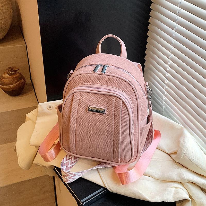 Premium sense backpack women's new casual simple shoulder messenger bag multi-functional travel small backpack