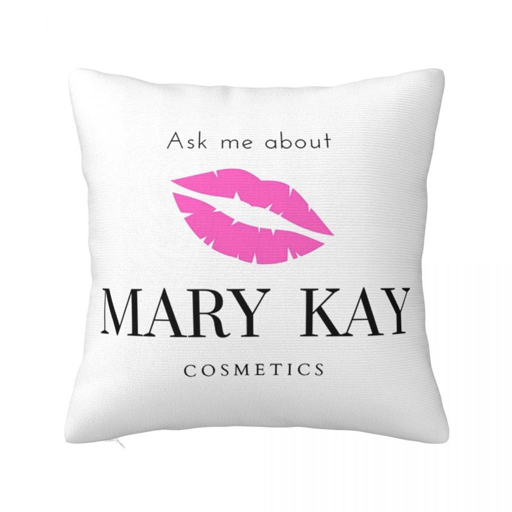 Ask Me About Mary Kay Square Pillowcase Cushion Cover Pillow Case Throw Pillow Cover for Home Sofa Living Room