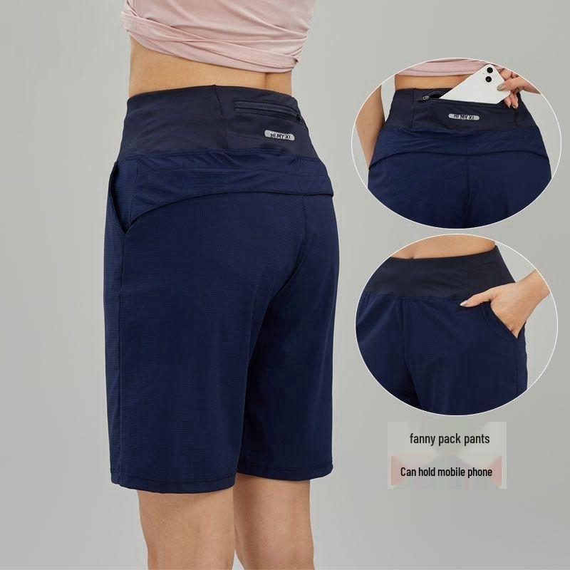 

Капри для йоги с высокой талией, быстросохнущие, с несколькими карманами, для бега и фитнеса 2XL Recommended 130-145 Jin