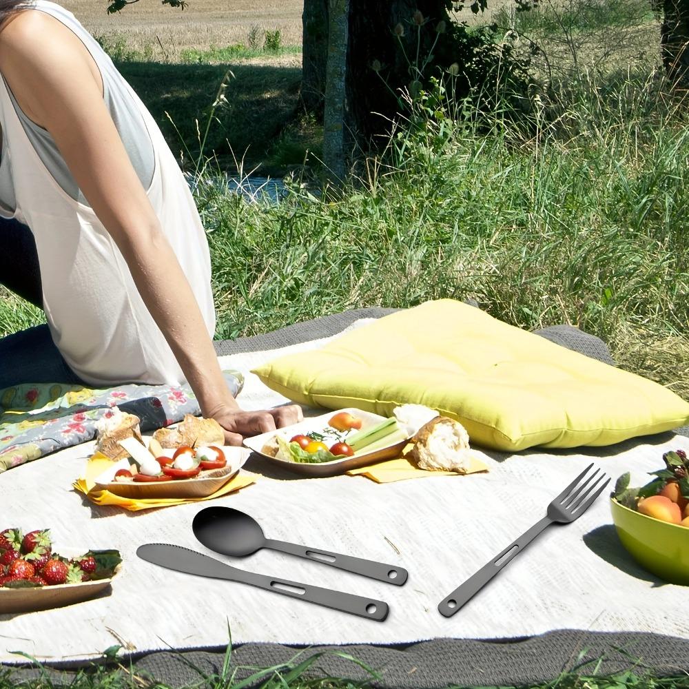 Stainless Steel 6pcs/set Tableware - Outdoor Camping Picnic Knife Fork Spoon