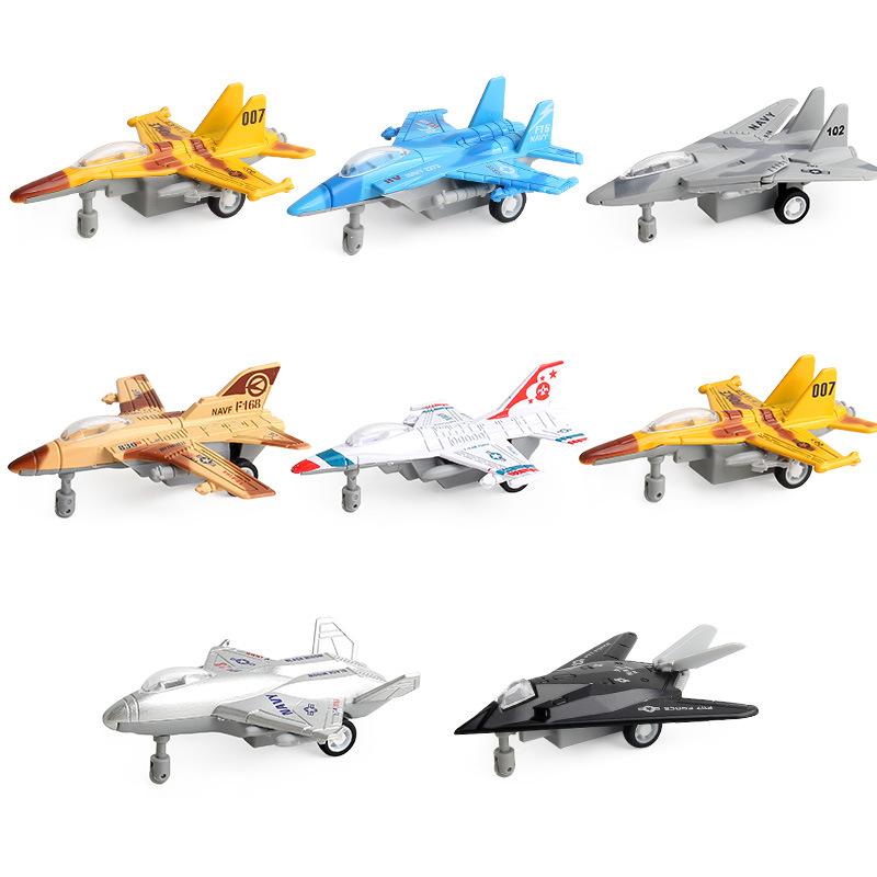 Children'S Boys Pull Back Simulation Model Aircraft, Alloy Mini Aircraft, Military Fighter Jets, Toys