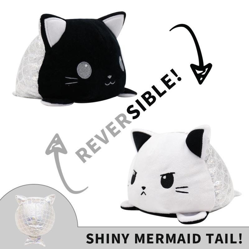 Niedliches, wendbares Kuscheltier-Katze-Plüschtier für Kinder – weiches und kuscheliges Geschenk