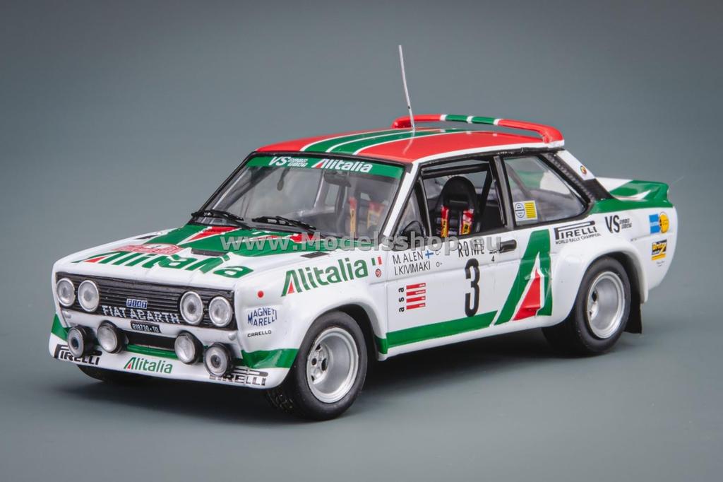 IXO Fiat 131 Abarth Diecast Model Car, 1/43 Scale, Monte Carlo Rally 1979 #3, M. Alen/I. Kivimak, Finished Model, RAC446A [Parallel Import]