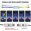 Colorful LED Car Interior Hidden App Remote Control Atmosphere Lamp USB Car Ambient Light Acrylic Strips Dashboard Lights RGB