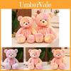 Adorable Pink Colorful Rose Teddy Bear Plush Toy Soft Stuffed Animal For Kids