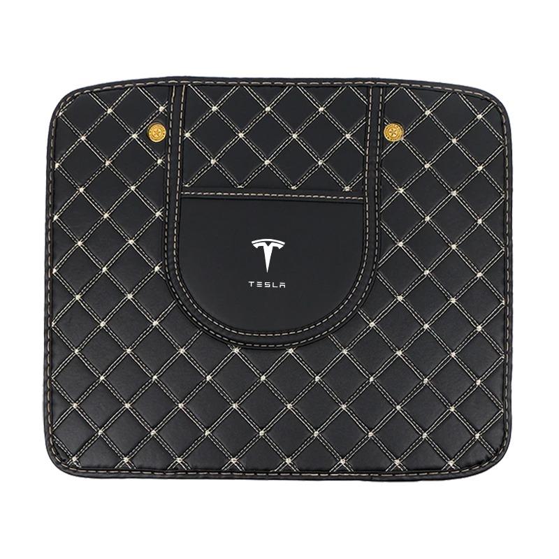 Car Anti-kick Pad Interior Leather Auto Seat Back Protector Pads Anti Scratch For Tesla Model S Model X Model Y Model 3 Roadster SpaceX